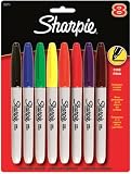 Sharpie Permanent Marker Fine Tip 8 Pack