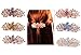 Yeshan Women Rhinestone Crystal beaded Flower Pattern Hair Barrettes Clips,Blue by Yeshan