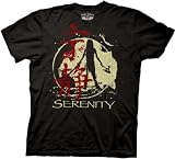 Serenity Classic Action Movie River Silhouette Adult Black Tee T-Shirt , Large