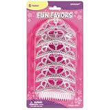 Metallic Tiaras, Silver colour, pack of 6