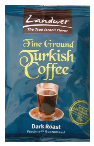 Landwer Turkish Dark Roast Ground Coffee , 3.5-Ounce Packages (Pack of 24) by Osem