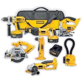 DeWalt DC7KITJA 18v. XRP Super 7-Kit Cordless Combo w  Right Angle Drill and DC330 Jig Saw by DeWalt