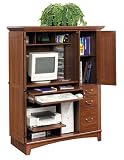 Sauder(R) Planked Cherry Computer Armoire