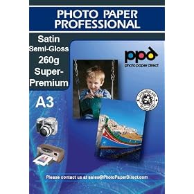 A3 Satin Photo Paper Pearl Premium 260g X 50 Sheets**Bargain Price**