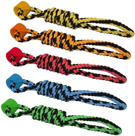 Multipet Rope Tug with One Wheel Dog Toy, 18-Inch