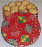 Gourmet Food : Scott's Cakes 1 lb. Coconut Macaroon Cookies in a Christmas Present Tin
