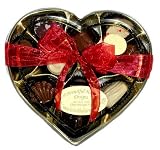 11pc Belgian Chocolates In Clear Heart Box