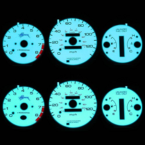 Honda Civic Indiglo Reverse Glow Gauge - EK AT D16Y8