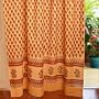 Indian Summer ~ Orange Paisley India Sari Cotton Tab Top Curtain 84x46