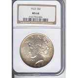 1923PEACESILVERDOLLARUNC.CERTIFIEDMS64