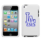 APPLE IPHONE 4 4G BLUE LA DODGERS OUTLINE SYMBOL ON A WHITE HARD CASE COVER