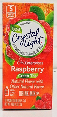 Crystal Light On The Go Green Tea Raspberry, 10 Count Boxes (Pack of 4)