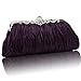 kingluck Silk Cocktail Evening Handbags/Clutches in Gorgeous Silk More Colors Availabl (purple)