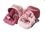 Itzy Ritzy Baby Ritzy Rider in Pink Cocoa Damask & Pink Minky Dot Infant Car Seat Cover