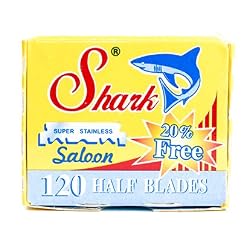 120 Shark Super Stainless Straight Edge Barber Razor Blades for Professional Barber Razors