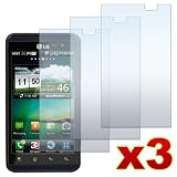 3 Pack Premium Crystal Clear LCD Screen Protectors for LG Optimus 3D P920/Thrill P925