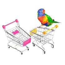 Delight eShop Parrot Bird Mini Supermarket Shopping Cart Intelligence Growth Training Kids Toy
