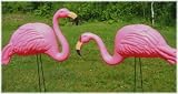 12 X-LARGE PINK FLAMINGO 3-DIMENSIONAL YARD ORNAMENTS