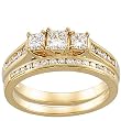 14K Yellow Gold Diamond Wedding Set - 1.07 Ct.