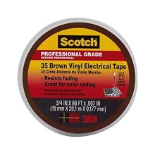 Scotch #35 Electrical Tape 10885-BA-5, 3/4-Inch x 66-Foot x 0.007-Inch, Brown