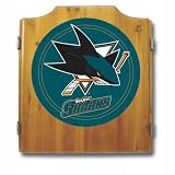 NHL San Jose Sharks Dart Cabinet includes Darts and Board