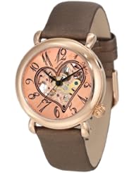 Stuhrling Original Womens 109.1245E14 Amour Aphrodite Cupid II Automatic skeleton Rose-Tone Watch