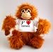 Peluche orang-outan avec un T-shirt J'aime Raynal