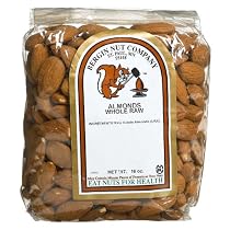 Bergin Nut Company Almonds Whole Raw, 16-Ounce Bags (Pack of 2)