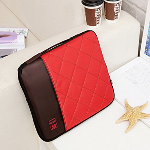 Spritech(TM) Lightweight Water Resistant Multipurpose Laptop Bag with Zipper and Portable Belt for Most 15" Laptop Tablet Notebook Ipad Bright Red