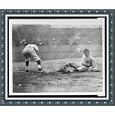 Historic Print (M): [Detroit ball player slides safely into third base as fielder reaches to the left for ba