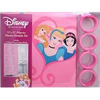 Disney Princess Shower Curtain Set w/ 12 Hooks