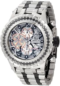 Jason Taylor for Invicta Collection 12957 Specialty Subaqua Black Diamond Accented Automatic Chronograph Silver Dial Two Tone Stainless Steel Watch