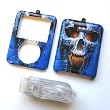 Apple iPod Nano 3rd Generation Image Protector Hard Case Snap On Cover With Belt-Clip Blue Skull 104
