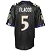Joe Flacco Black Reebok NFL Replica Baltimore Ravens Jersey - XX-Large