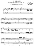 Bach, J.S. Book I: Prelude and Fugue No. 23: Instantly download and print sheet music