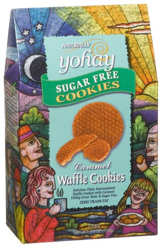Yohay Bakery Sugar Free Caramel Waffle Cookies, 5.3-Ounce Boxes (Pack of 6) by Yohay Bakery