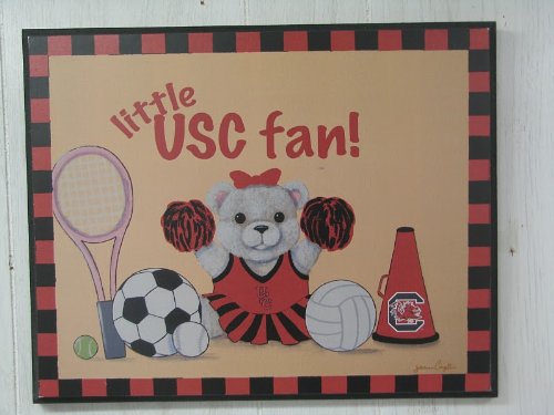 University of South Carolina Gamecock Baby GIRL Plaque - Collegiate Baby Kids USC Gamecock Fan Gift Item