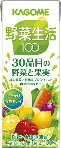 カゴメ 野菜生活100 30品目の野菜と果実 200ml×24本