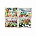 Melissa & Doug Deluxe Fresh Start 12-Piece Jigsaw Puzzle Bundle, Set of 4