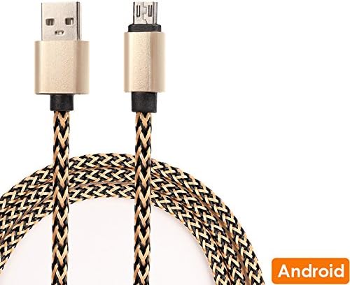 Noahlcc Nylon Braided, Android Phone, micro usb cable, extension printer lightning extender, USB Charging Cable, Cord For android, profect, usb cable, adapter, Data Sync Charging cable 6ft.