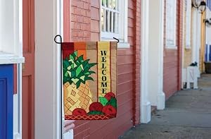 Pineapple Welcome Garden Size Applique Flag