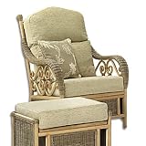 Reformation Wicker Two Tone Rattan Occasional Living Room Chair