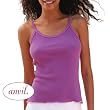 Anvil - 6 oz Cotton 2x1 Rib Tank Top with Contrast Scallop Stitching (2425)