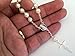 25 Pc Off White Crystal Pearls Baptism Favors Mini Rosaries Silver Plated/ Recuerditos De Bautismo/ Christening Favors/ Decenarios/ Decades/ Finger Rosaries