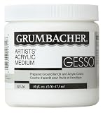 Grumbacher 52516 16-Ounce Gesso (Hyplar) Artists Acrylic Medium Jar