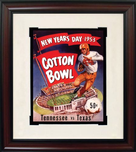 Texas/Tenneessee 1953 Cotton Bowl – Commemorative Framed Plaque Decoration – Texas Longhorns