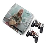 Final Fatasy7 PS3 Playstation 3 Slim Protector Skin Decal Sticker (3 pieces included: 1 piece for the Game Console and 2 pieces for controllers)