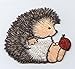Hedgehog with Ladybug Iron on Embroidered Patch