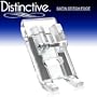 Distinctive Satin Stitch Sewing Machine Presser Foot - Fits All Low Shank Snap-On Singer*, Brother, Babylock, Viking (Husky Series), Euro-Pro, Janome, Kenmore, White, Juki, Bernina (Bernette Series), New Home, Simplicity, Necchi, Elna and More!