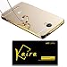 Kaira Mirror_redminote3_2 Luxury Metal Bumper Acrylic Mirror Back Cover Case For Xiaomi Redmi Note 3- Gold RS.229.00
